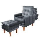 Poltrona Veneza 344 Reclinável Puff Boutique Konforto