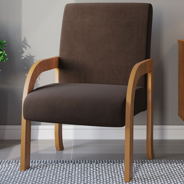 Poltrona Veneza Mel/veludo Bombom - Viero Móveis