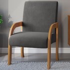 Poltrona Veneza Mel/veludo Grafite - Viero Móveis