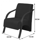 Poltrona Vênus 01 Lugar Braço Aluminio Capuccino