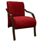 Poltrona Vênus 01 Lugar Braço Madeira Vermelho