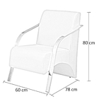 Poltrona Venus 1 Lugar Braço Aluminio