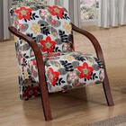 Poltrona Vênus - Estampas Florais, 01 Lugar, Braço Madeira co