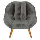 Poltrona Verona Decorativa Eslovênia Cinza - Visammer