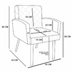 Poltrona Veronês Corino Rosa Bebê Pés Palito Castanho D'rossi