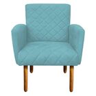 Poltrona Veronês Suede Azul Turquesa D'rossi