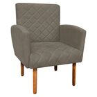 Poltrona Veronês Suede Marrom Rato Pés Palito D'rossi