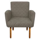 Poltrona Veronês Suede Marrom Rato Pés Palito D'rossi