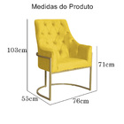 Poltrona Vick Requinte Suede Cores - Ds Estofados - Amarelo