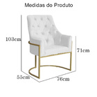 Poltrona Vick Requinte Suede Cores - Ds Estofados - Branco