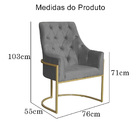 Poltrona Vick Requinte Suede Cores - Ds Estofados - Cinza