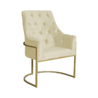 Poltrona Vick Requinte Suede Cores - Ds Estofados - Marfim