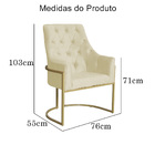 Poltrona Vick Requinte Suede Cores - Ds Estofados - Marfim