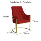 Poltrona Vick Requinte Suede Cores - Ds Estofados - Vermelho