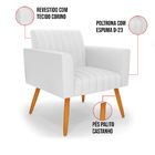 Poltrona Viena Gomada Corino Pés Palito Castanho D03 - D'ross