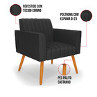 Poltrona Viena Gomada Corino Pés Palito Castanho D03 - D'ross