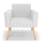 Poltrona Viena Gomada Corino Pés Palito Natural D03 - D'rossi