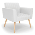 Poltrona Viena Gomada Corino Pés Palito Natural D03 - D'rossi