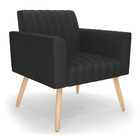 Poltrona Viena Gomada Corino Pés Palito Natural D03 - D'rossi