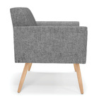 Poltrona Viena Gomada Linho Pés Palito Natural D03 - D'rossi