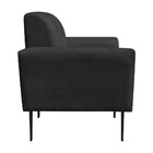 Poltrona Viena Gomada Suede Com Pés Villach Preto D'rossi - P