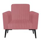 Poltrona Viena Gomada Suede Com Pés Villach Preto D'rossi - R