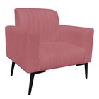 Poltrona Viena Gomada Suede Com Pés Villach Preto D'rossi - R