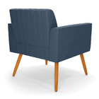 Poltrona Viena Gomada Suede Pés Palito Castanho D03 - D'rossi