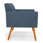 Poltrona Viena Gomada Suede Pés Palito Castanho D03 - D'rossi