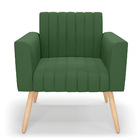 Poltrona Viena Gomada Suede Pés Palito Natural D03 - D'rossi