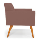 Poltrona Viena Gomada Veludo Pés Palito Castanho D03 - D'ross