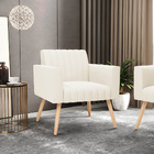 Poltrona Viena Gomada Veludo Pés Palito Natural D03 - D'rossi