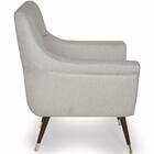 Poltrona Viena Pés Palito Imbuia Duo Linho Off White