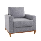 Poltrona Viero Prada Linho Inox