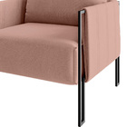 Poltrona Virgínia Veludo Base De Ferro Preto - D'rossi - Rose