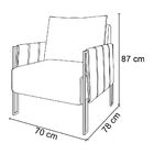 Poltrona Virgínia Veludo Base De Ferro Preto - D'rossi - Rose