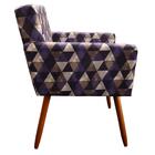 Poltrona Vitória Com Puff Bali Decorativo Estampa Triângulo R