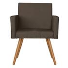 Poltrona Vitória Com Puff Bali Decorativo Suede Castor Kasa S