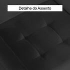 Poltrona Vitória Com Puff Bali Suede Preto