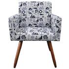 Poltrona Vitória Decorativa Estampa Oceano Kasa Sofá