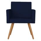 Poltrona Vitória Veludo Azul Marinho