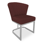 Poltrona Vitória Veludo Marsala Matelassê Base Metálica Indus