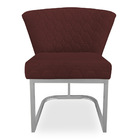 Poltrona Vitória Veludo Marsala Matelassê Base Metálica Indus