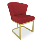 Poltrona Vitória Veludo Matelassê Base Metálica Industrial Do