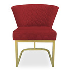 Poltrona Vitória Veludo Matelassê Base Metálica Industrial Do