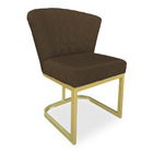 Poltrona Vitória Veludo Matelassê Base Metálica Industrial Do