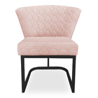 Poltrona Vitória Veludo Matelassê Base Metálica Industrial Pr