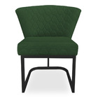 Poltrona Vitória Veludo Matelassê Base Metálica Industrial Pr