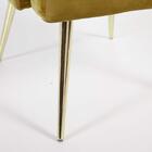 Poltrona Wendy Veludo Mostarda Pés Metal Palito Dourado Quart