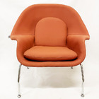 Poltrona Womb Chair Linho Cor Telha - Poltronas Do Sul